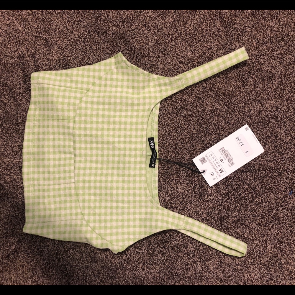 Cropped gingham top
